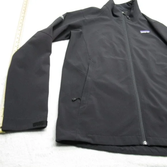 Patagonia Adze Jacket Men Medium Black FullZip Forrester Employee Uniform Hiking - Picture 6 of 16